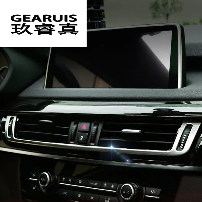 

stainless steel Car Interior Control Panel air conditioner outlet Decorative Frame Cover Trim for BMW e70 e71 X5 X6 F15 F16