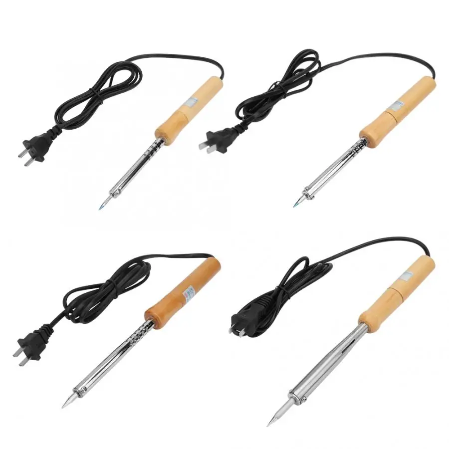 

1PC HB-520S Wooden Handle Electric Soldering Iron SMD PCB Repair Tool CN Plug 220V