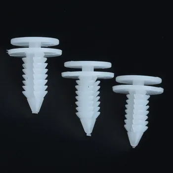 

50 Pcs Auto Fastener Automobile Door Trim Panel Clip White Push Retainer Bumper Fender Rivets Clips for Car Plastic Rivet