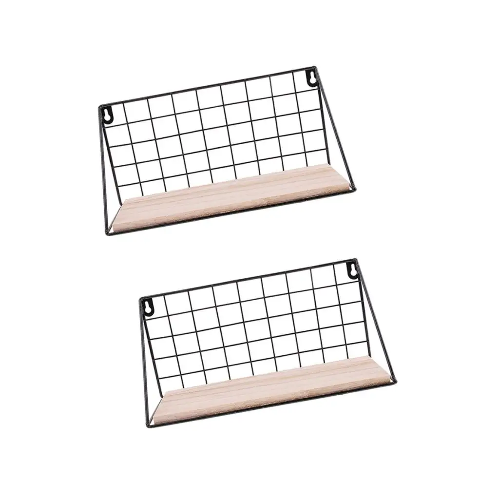 2pcs 30x11.5x14.5cm Wall Metal Wire Rack Holder Wall Hanging Shelf Kitchen Organizer Durable and functional Racks 30x11.5x14.5cm