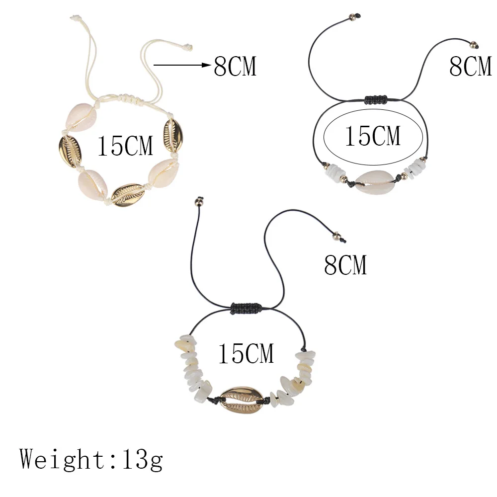 Женский браслет с подвеской в виде раковины каури золотого и серебряного цвета, браслет из бисера, нежная цепочка, браслеты в богемном стиле, пляжные ювелирные изделия