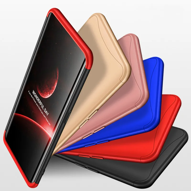 360 Full Protection Case For OPPO F9 Find X R11 R15 Shockproof 3 in 1 Matte Hard PC Back Cover Cases |