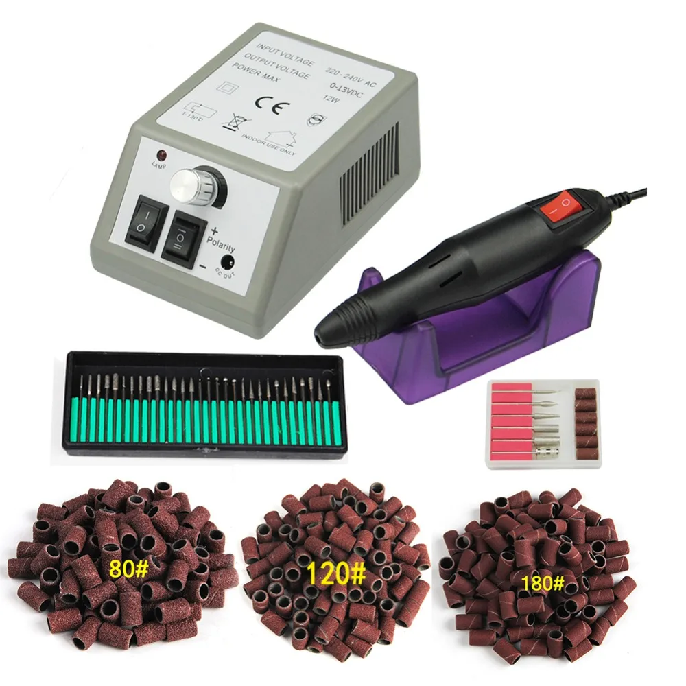 

20000RPM Electric Nail Art Drill Machine Nail Manicure Drill File Grinding Manicure Kit Cutter For Manicure 100pcs Sanding Band