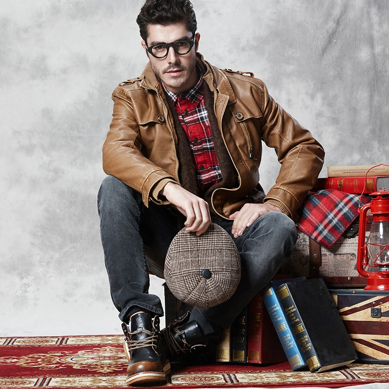

Men Leather Jacket 2019 New Europe Autumn Winter Casual Long Faux Leather Coats Male Fashion Vintage Smart Trench Jacket