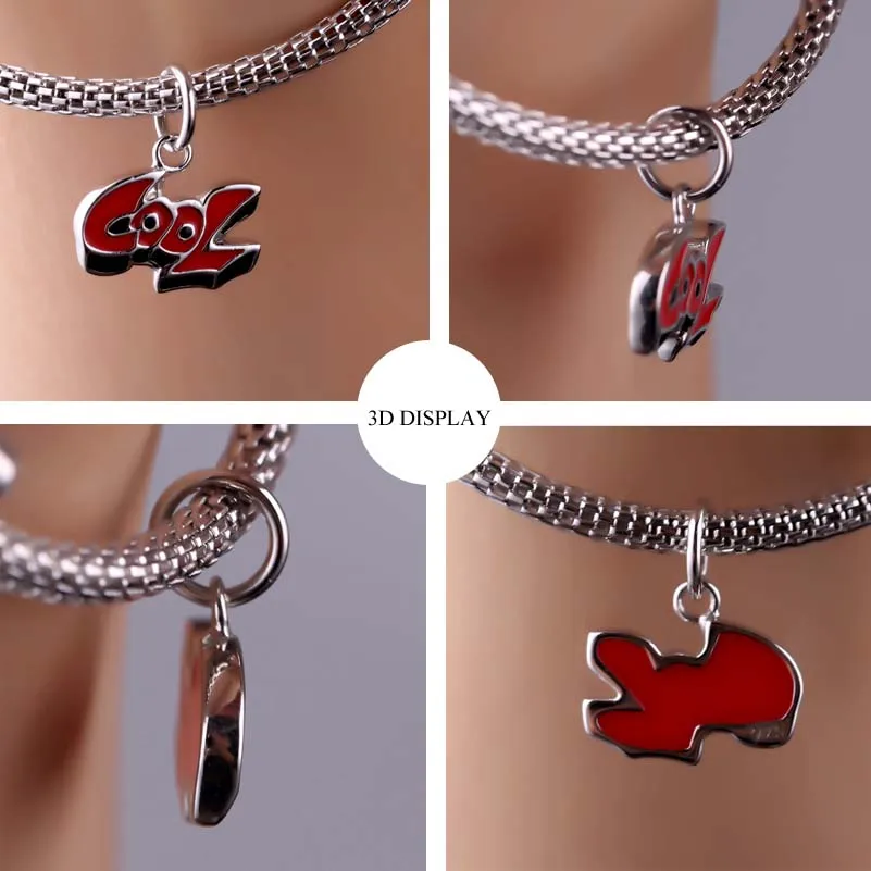 Zhaoru 925 Sterling Silver Enamal Pendant Charm Fit Pandora Bracelet & Bangle & Necklace DIY Fine Jewelry Charm None Stone Fine Jewelry