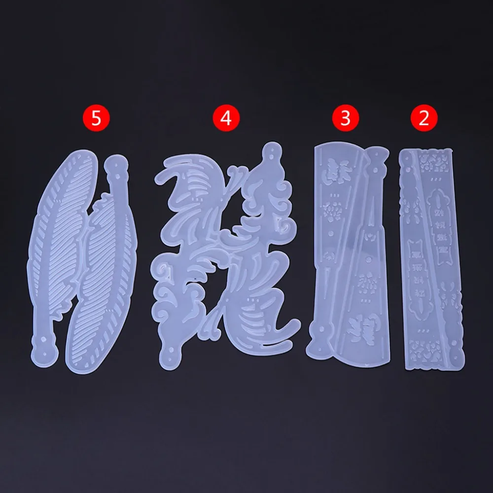 

JAVRICK Silicone Mold For DIY Fan Bookmark Making Crafts Scrapbooking Decorative Epoxy Resin