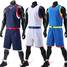 Мужские баскетбольные комплекты униформы Большие размеры баскетбольные майки колледжа спортивные костюмы своими руками, на заказ тренировочные костюмы Летняя одежда