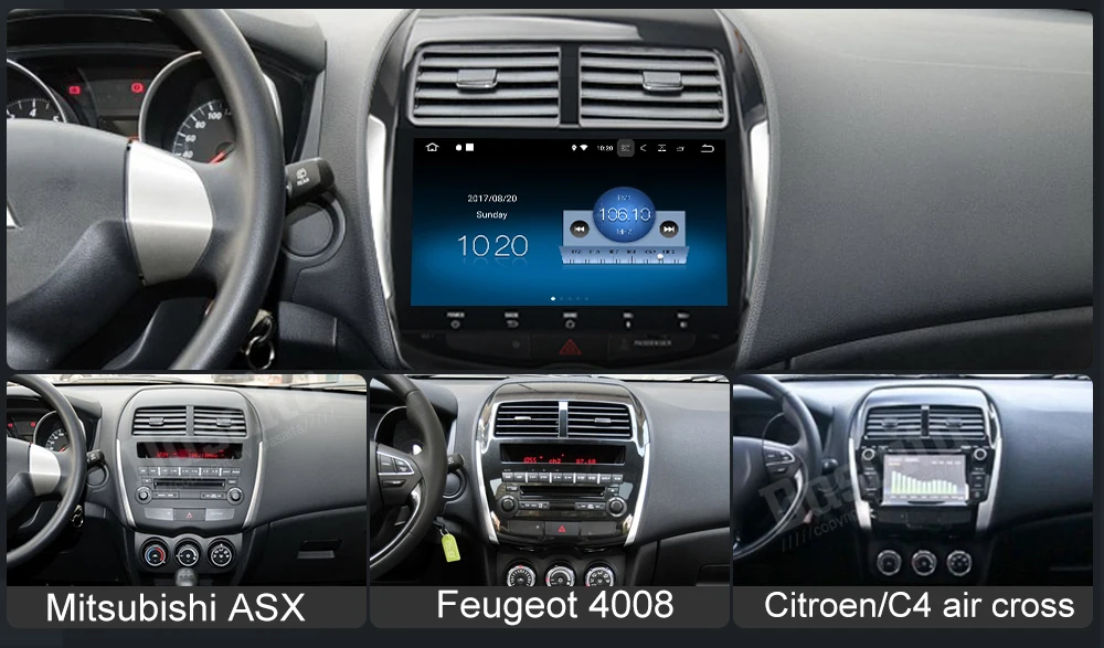 Discount Dasaita 10.2" Android 9.0 Car GPS Player Navi for Mitsubishi ASX 2010-2012 with 2G+16G Quad Core Stereo Multimedia No DVD 3