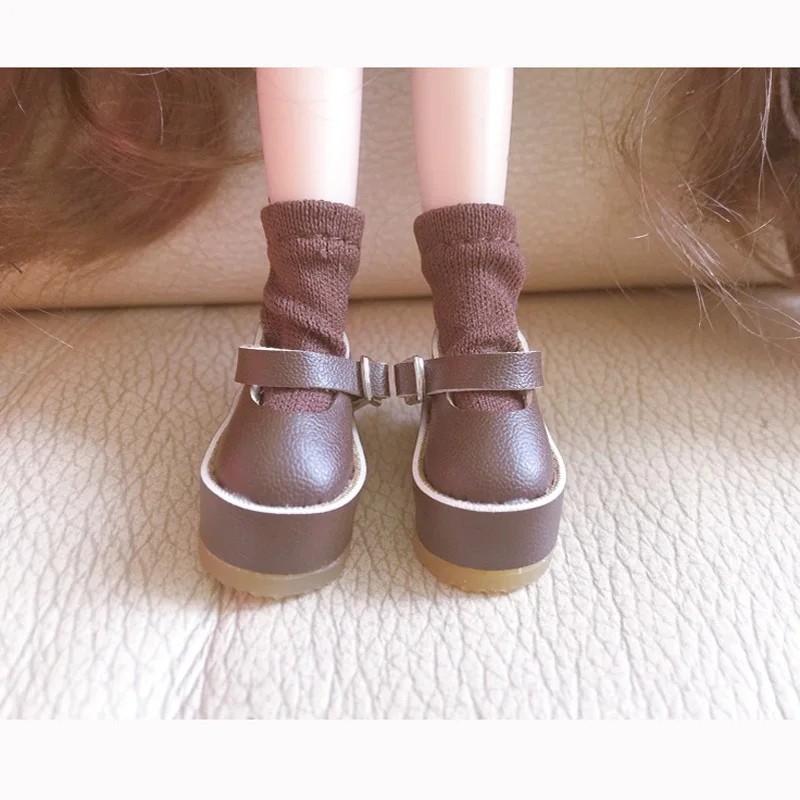 1 пара модных кукол кожаные туфли на платформе для Blyth pulгуб Licca Azone|leather flat shoes|leather