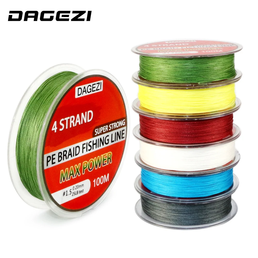 DAGEZI With Gift 4 stands 100m 10 80LB brand fishing lines Super Strong