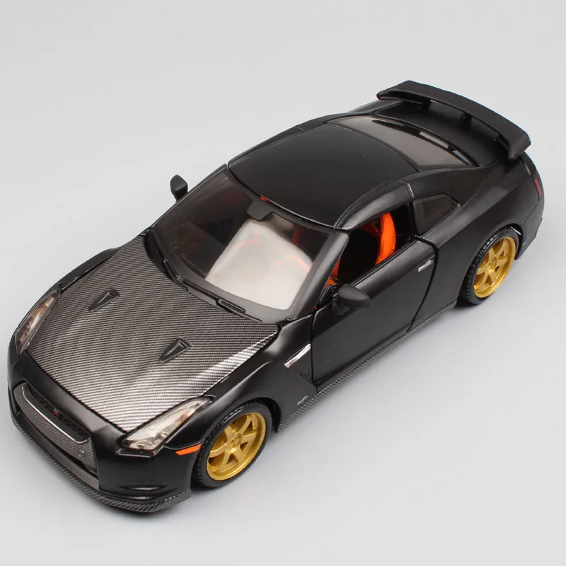 1:24 Масштаб Мини Maisto 2009 Nissan gtr Skyline GT-R Супер Спорт Авто турбо R35 гоночный автомобиль купе литье под давлением модель игрушка черный мальчик