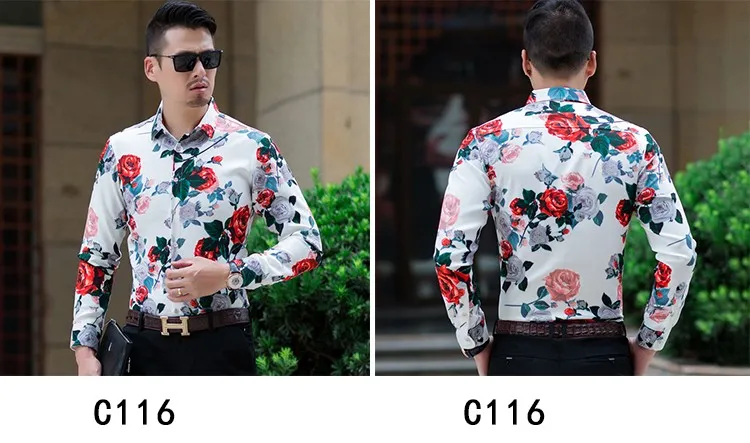 Плюс Размеры 7XL 6XL 5XL рубашка Для мужчин Фирменная новинка осень китайский Стиль принт Для мужчин s Повседневное рубашки с длинным рукавом