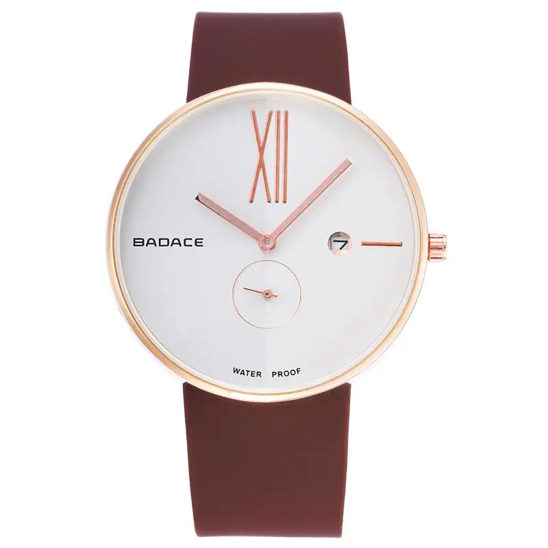 

BADACE Men Fashion Casual Quartz Watch Male Golden Watches Silicone Waterproof Sport Wristwatches Clock Masculino Relojes nomos