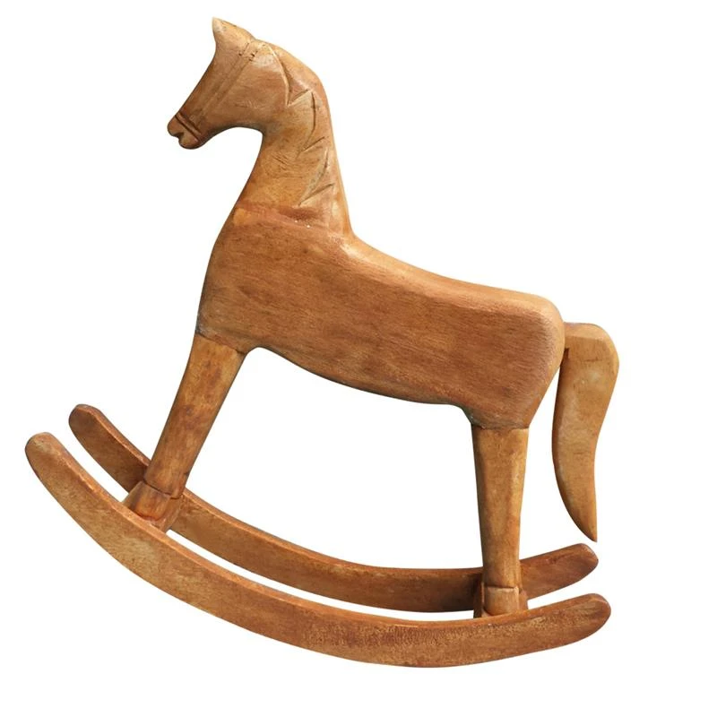 handmade wooden rocking horse