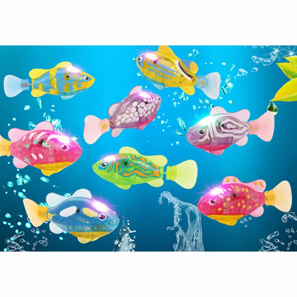 Free Shipping Electric Led Fish Toy Water Electronic Pet Magic Light Up