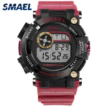 Smael бренд Цифровые наручные часы роскошь армии студент часы Водонепроницаемый светодиодные часы Relogio Masculino спорт для Для мужчин военные