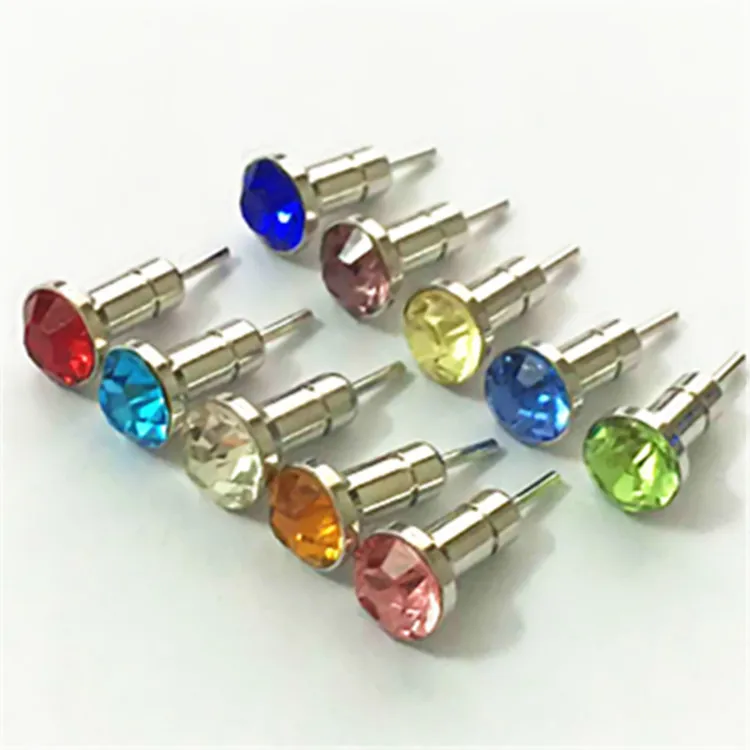 

2pcs Diamonds Dustproof Plug For iPhone Smart Phone Anti Dust plug 3.5mm Earphone Jack & Sim Card Needle Mobile Phone Tool Tray