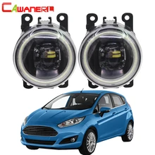 Cawanerl Per 2001-2015 Ford Fiesta Auto 4000LM HA CONDOTTO LA Lampadina H11 Luce di Nebbia di Angelo Occhio Daytime Corsa e Jogging Luce DRL 12 v High Bright