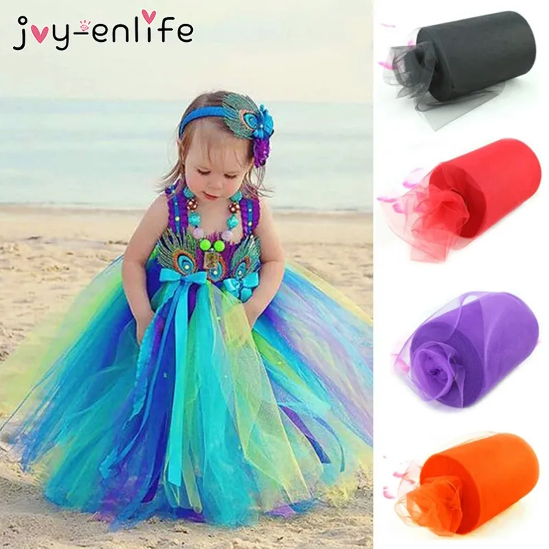 Mesh Tulle Roll 15cm 100 yards DIY Tutu Skirt Gift Wrapping For Birthday Baby Shower Christmas Wedding Party Supply Kids Favors