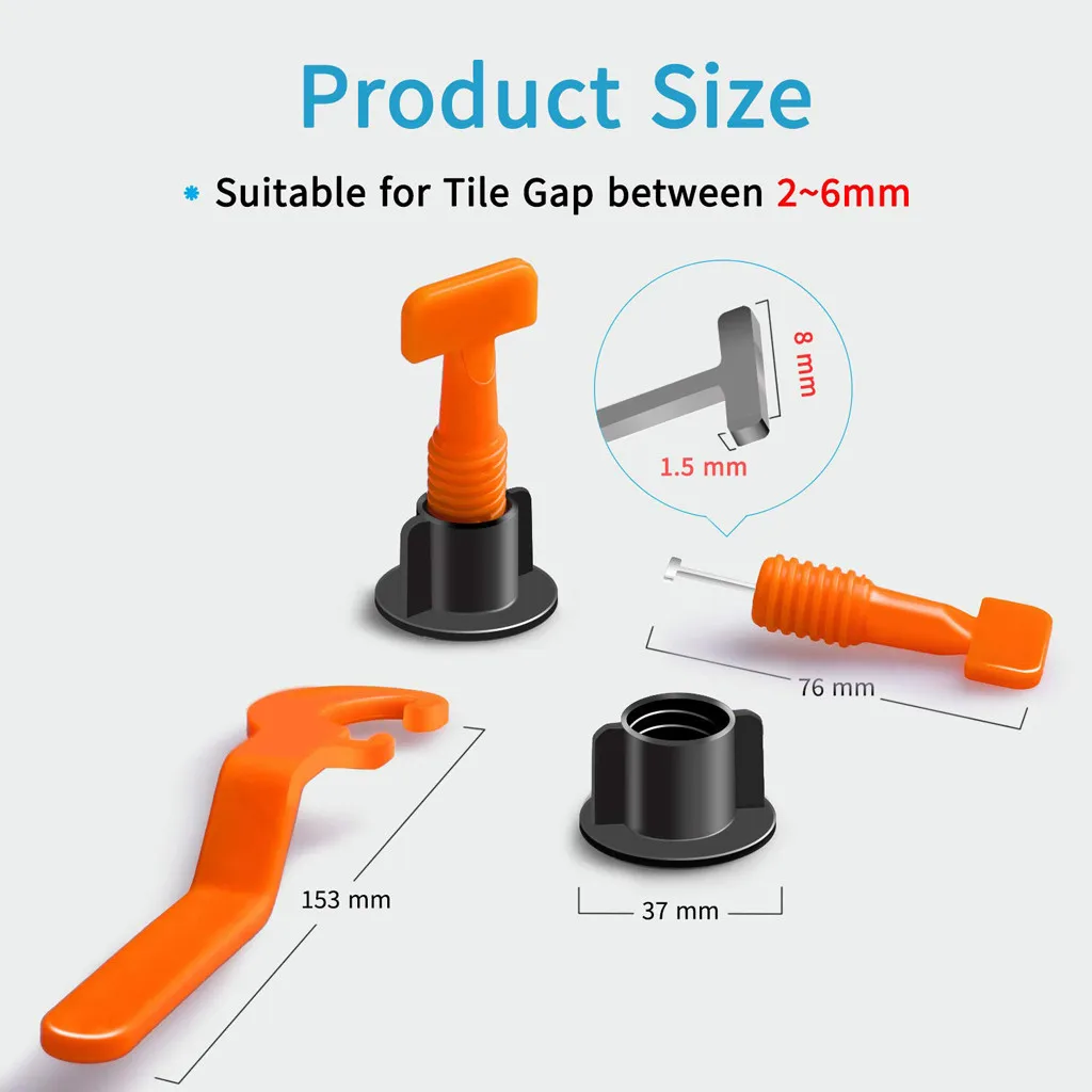 2019 New Flat Ceramic Floor Wall Construction Tools Reusable Tile Leveling System Kit Ceramic floor wall construction tools