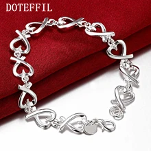 Браслет шарма сердца Для женщин оптовой цены по прейскуранту завода-изготовителя 925 серебро Цвет штамп