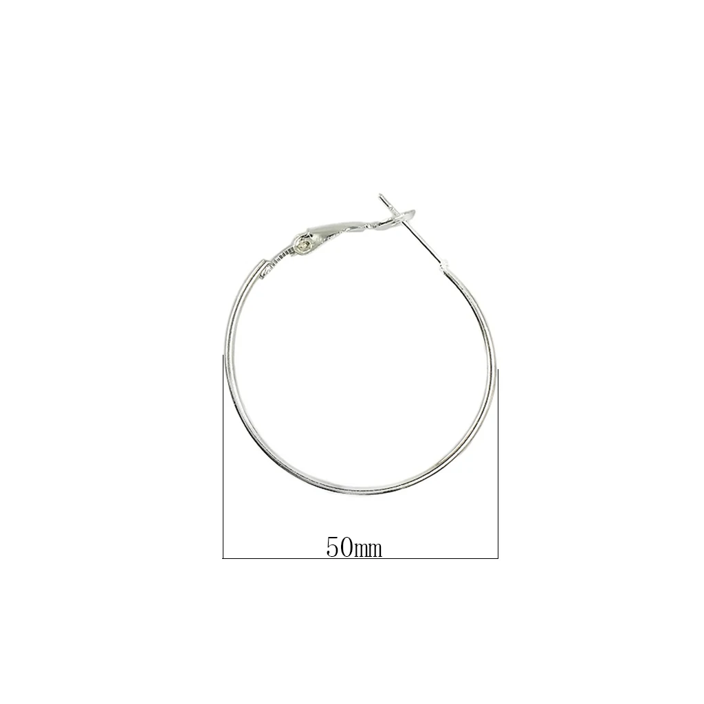 40pcs 50mm Wine Glass Charm Rings Leverback Earring Beading Hoop Party Favor