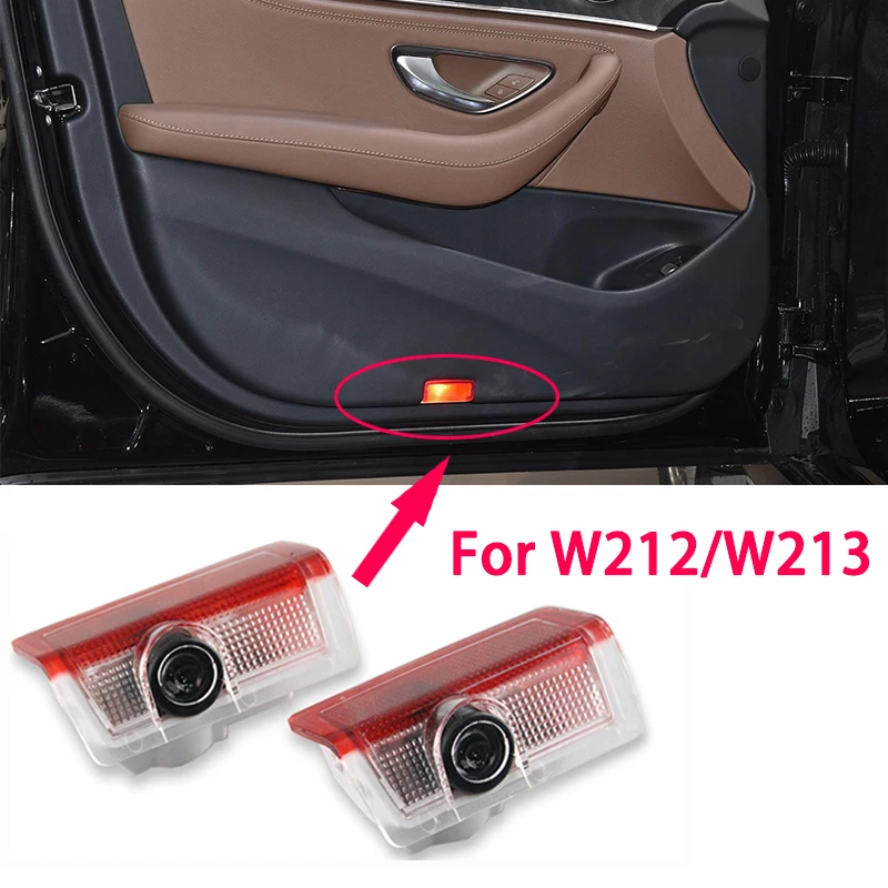 

2pcs Led car door light For Mercedes Benz E w213 E200 e300 W212 For ///AMG Logo Laser Projector Light Accessories