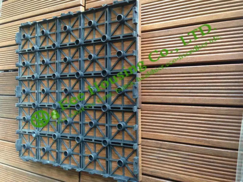Outdoor Bamboo Floor Tiles, 300x300x25mm Bathroom Floor Tile For Sale, Garden Decking Tile Bamboo Tile Flooring Design Ideas