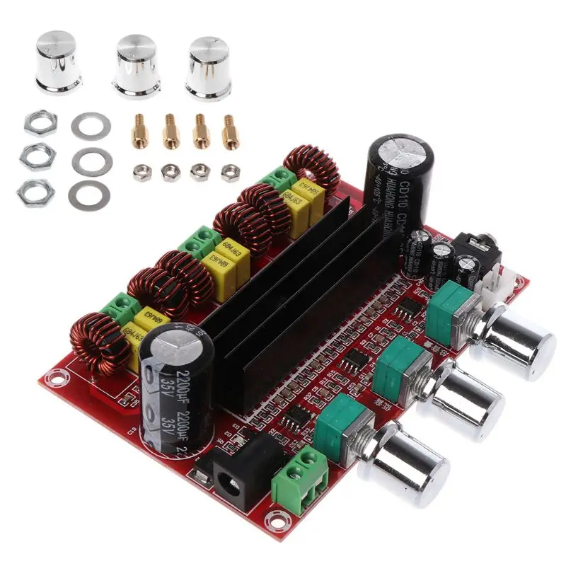 OOTDTY 2x50 Вт + 100 DC 12 в-24 в TDA3116 2 1 Высокая мощность цифровой аудио усилитель плата