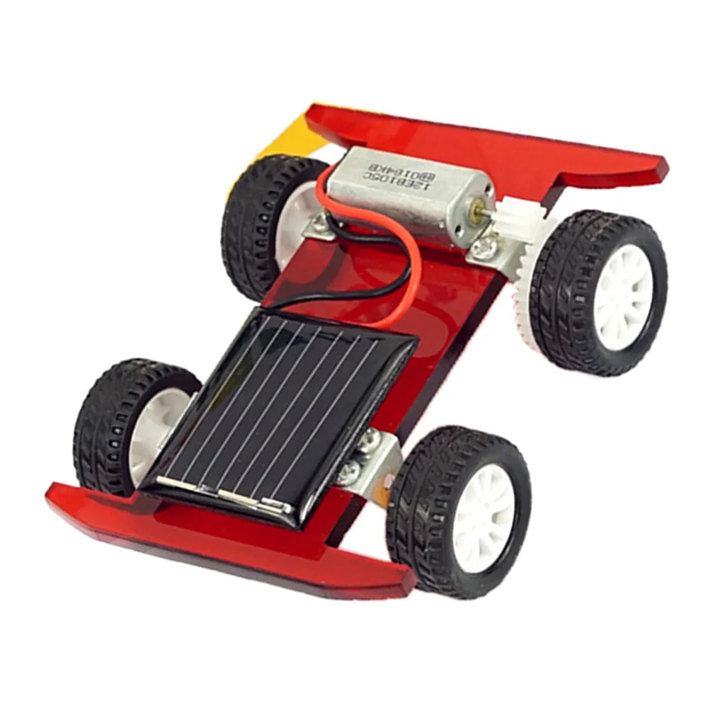 DIY Assembled Solar Power Car Toy Model Kits Set Science Technology Educational Energy Conversion Experiments Toy Gifts