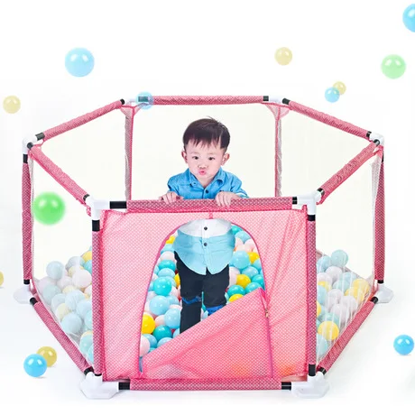 Baby Playpen fabric+metal baby fence baby crawling playpen toddler playfence foldable soft Game fence piscine a balle ball pool