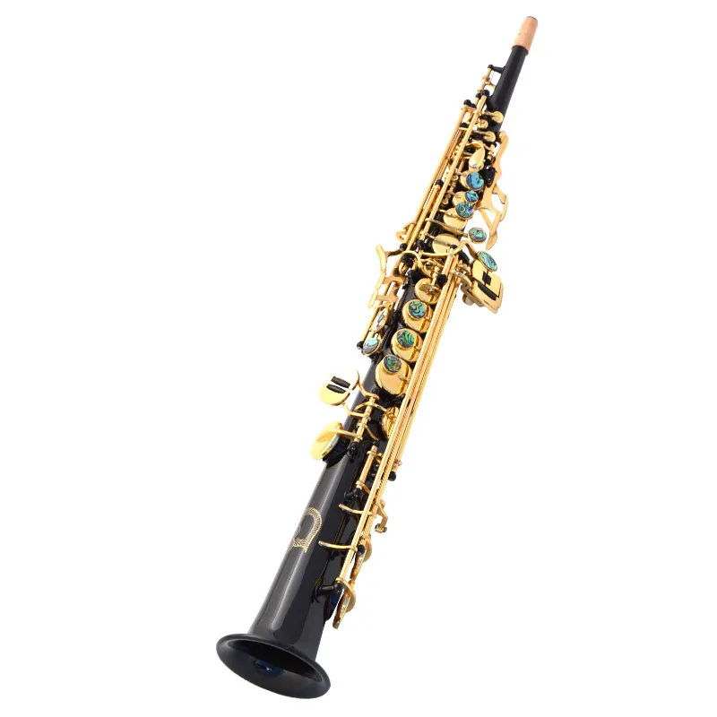 Bb Falling Tune B Saxophone Soprano Saxophone Black Nickel Gold Button
