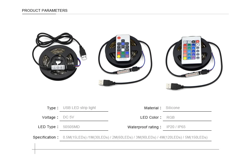 Светодиодная лента RGB с подсветкой для телевизора, 5050, водонепроницаемая, 5 В, USB, светодиодный, лента, смещенное освещение для HD ТВ-экрана, настольный ЖК-монитор для ПК, Декор