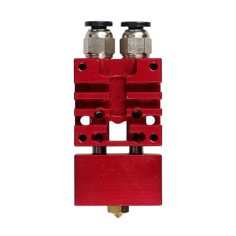 

3D Printer Parts For Improved E3D Cyclops 2 In 1 Out Hotend Dual Color Switching Hotend Kit Red Color 0.4Mm/1.75Mm