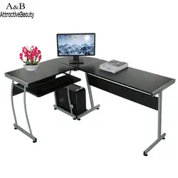 Homdox Новый Офис L Форма угловой компьютерный PC стол из 3 предметов углу Рабочий стол n30 *