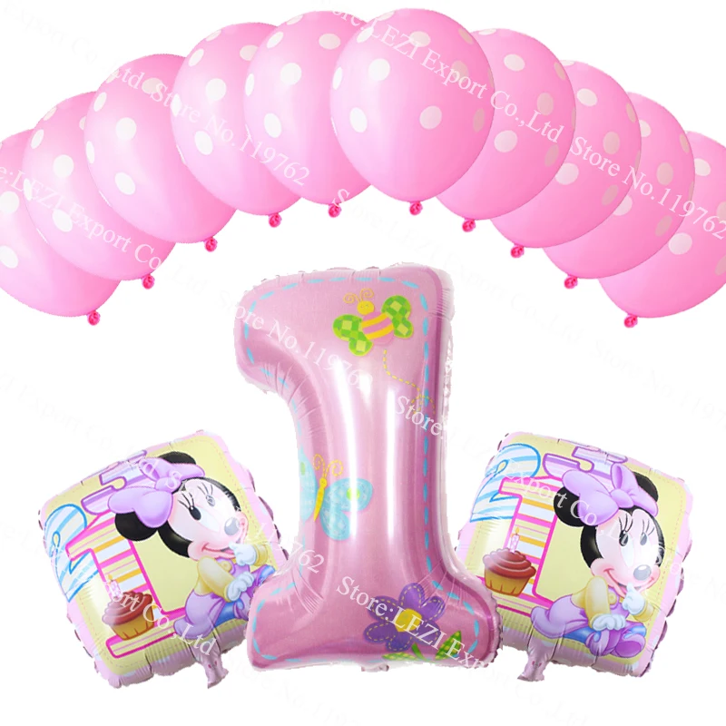 13 шт./лот фольгированные воздушные шары Микки и Минни Маус для вечеринки на день рождения, товары для декора, воздушные шары с гелием в форме звезды, сердца, точки, игрушки для малышей