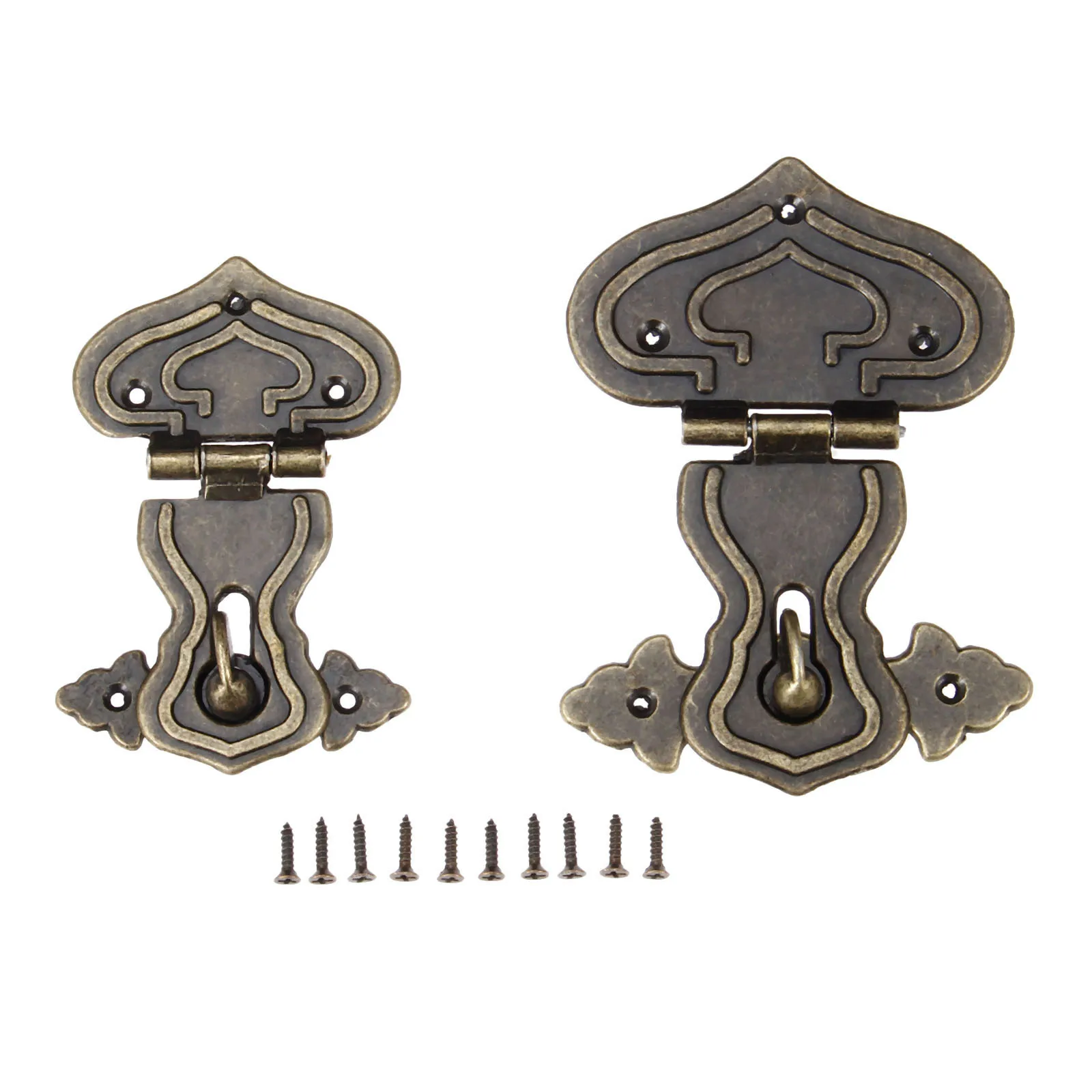 

DRELD 1Pc Zinc Alloy Box Hasp Lock Catch Latches for Jewelry Box Suitcase Vintage Furniture Clasp Buckle Lock Furniture Hardware