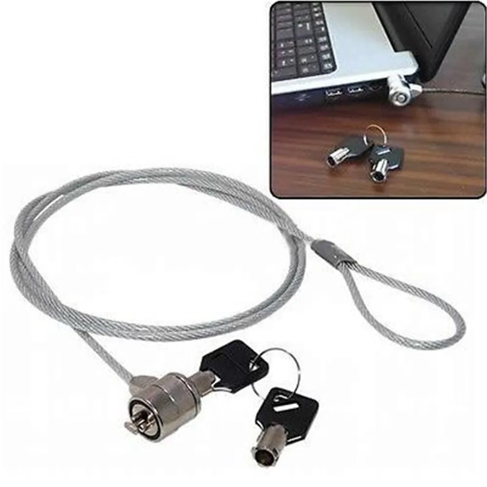 1x Computer Laptop Notebook PC Security Cable Lock Two Keys Anti-Theft Strong GA 