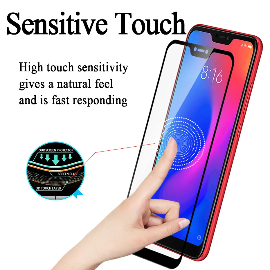 Защитное стекло для Xiaomi redmi note 6 pro 6a a закаленное ksiomi xiomi a6 6pro защитная пленка