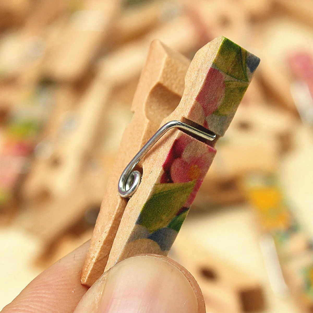 Kicute 50 шт./упак. многоцветный красивый дизайн с изображением старого деревянного окрашенного зажим мини ремесло колышки ткань пружина для подвешивания фото зажимы зажим