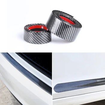 

Carbon Fiber Pattern Car Rear Bumper Protector Sticker For Volkswagen Polo Passat B6 BMW F10 F30 E60 Ford Focus 2 3 Fiesta