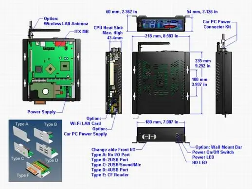 Встроенный чехол Mini-ITX 0901