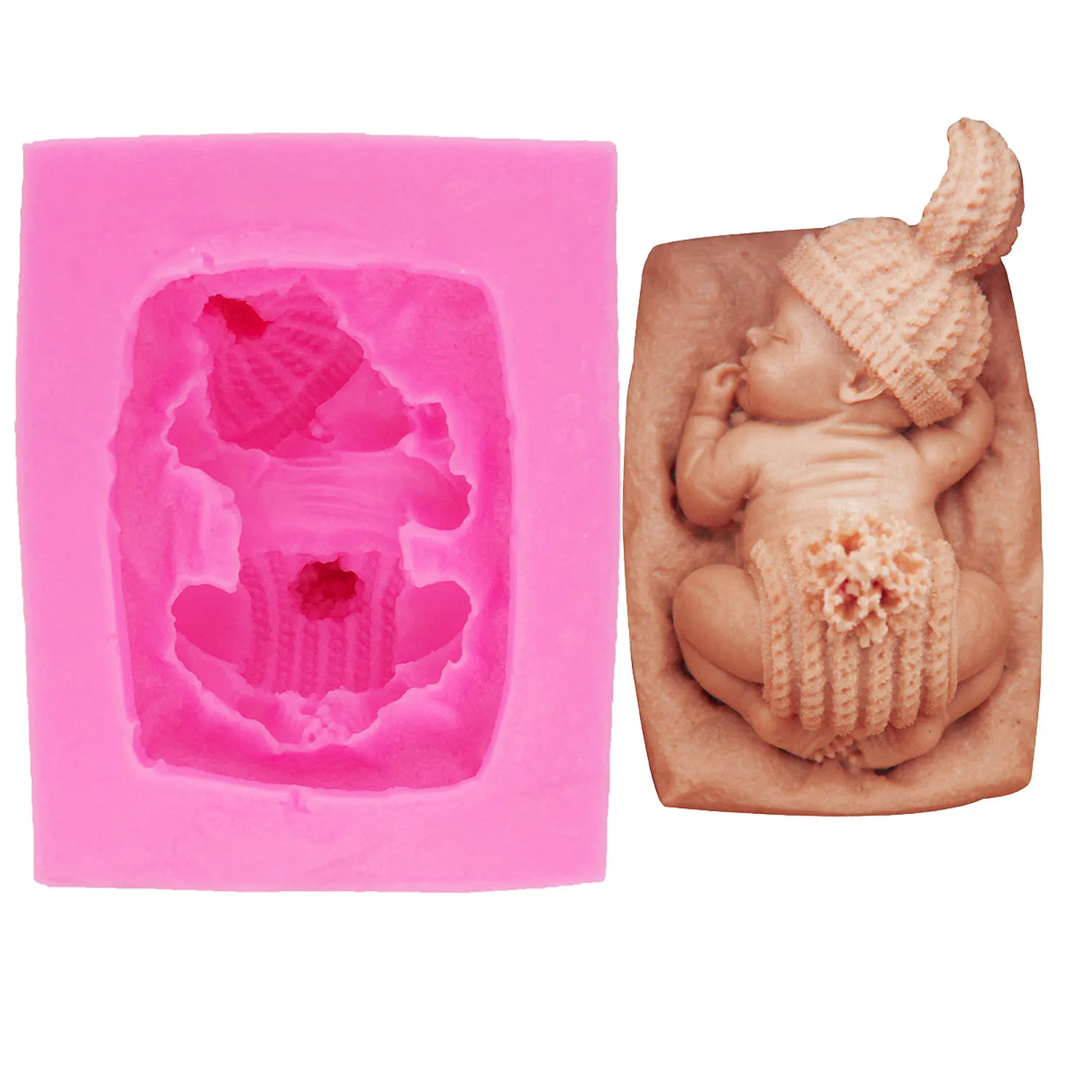 

M0290 3D Baby Silicone Mold Baby Chocolate Fondant Cake Decorating Tools Soap candles silicone mould