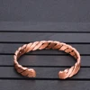 Vinterly Magnetic Pure Copper Bracelets Vintage Twisted Open Cuff Adjustable Bangle Health Energy High Magnet  Jewelry for Women 3