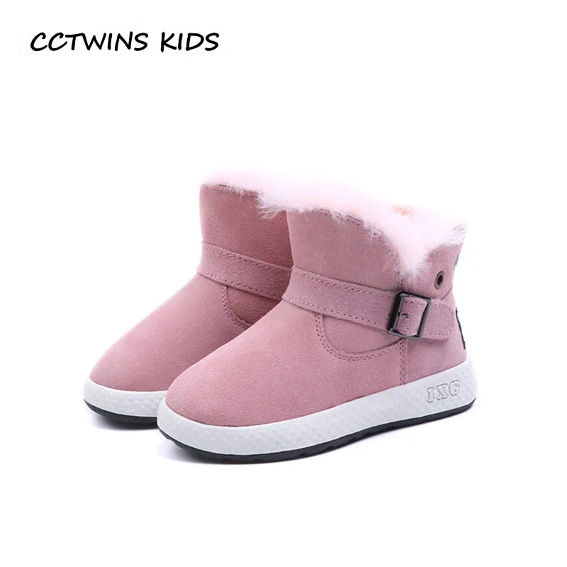 

CCTWINS KIDS 2018 Winter Boy Genuine Leather Shoe Children Fashion Mid Calf Boot Baby Girl Brand Black Warm Snow Boot CS1652