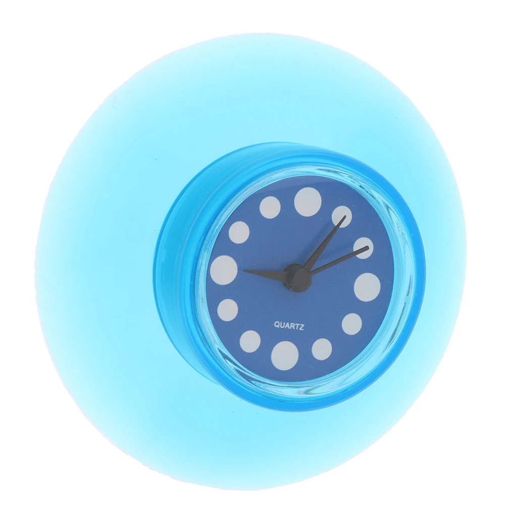 Wall Mount Bathroom Clock Waterproof Mini Watch Bathroom Mirror Suction Wall Clock Shower Quartz Clocks