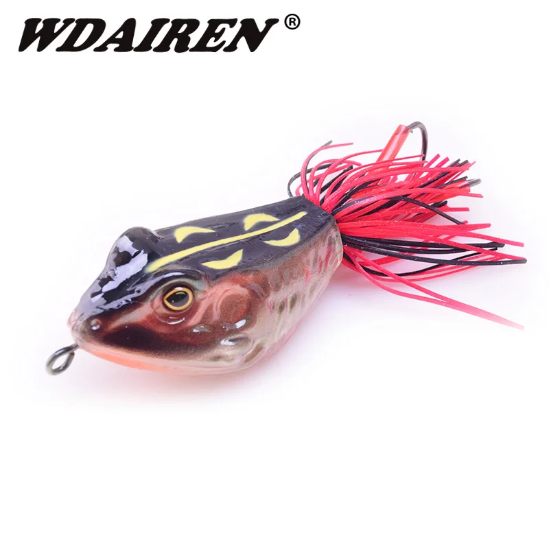 

High Quality Kopper Live Target Frog Lure 90mm 12.5g Snakehead Lure Topwater Simulation Frog Fishing Lure 3D Hard Bass Bait