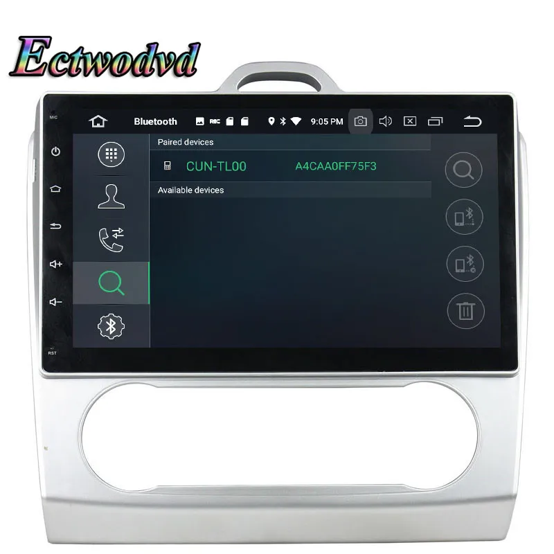 Discount Ectwodvd Octa Core 4G RAM 64G ROM Android 9.0 Car Multimedia DVD Player GPS HeadUnit for Ford Focus 2007 2008 2009 2010 2011 AT 9