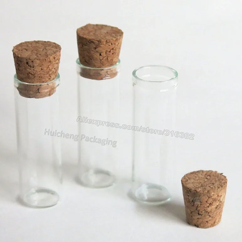 

50 X 2.5ML Wish Bottles Tiny Small Empty Clear Cork Glass tubes containers For Wedding Holiday Decoration Christmas Gifts