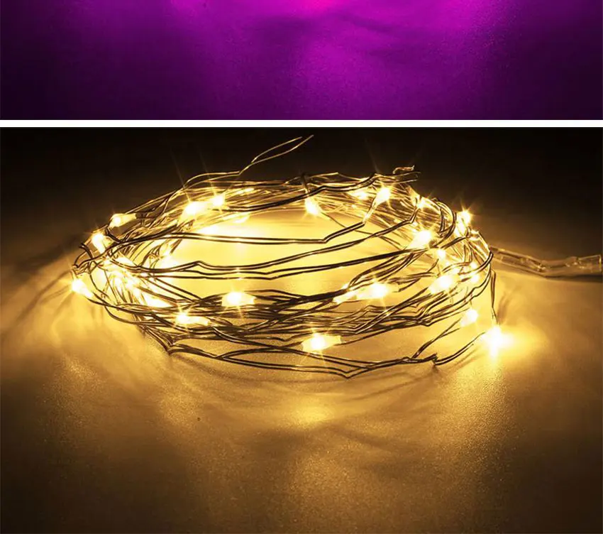 2m 3m 4m 5m 10m USB Battery Powered Waterproof LED Cooper Wire String Light Decoration Fair Lamp Christmas11